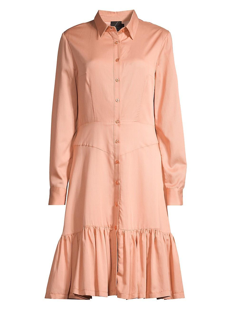 Womens Ruffled Shirtdress Product Image