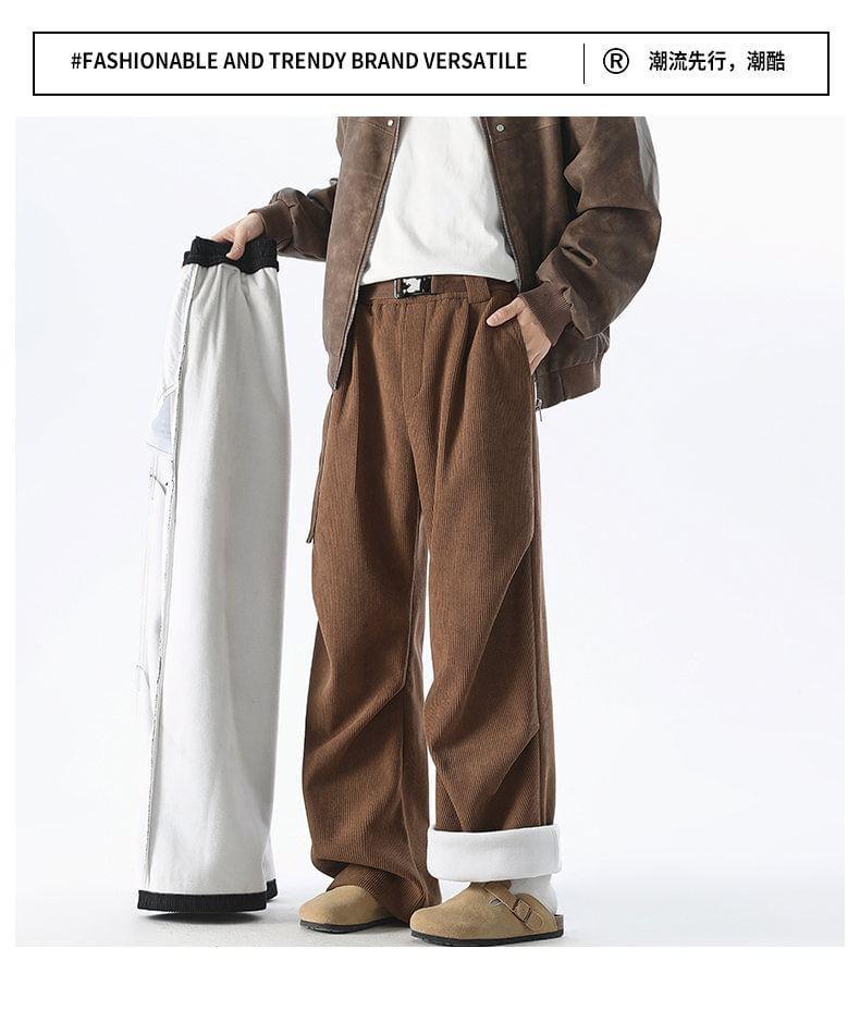 High Waist Plain Wide Leg Pants Product Image