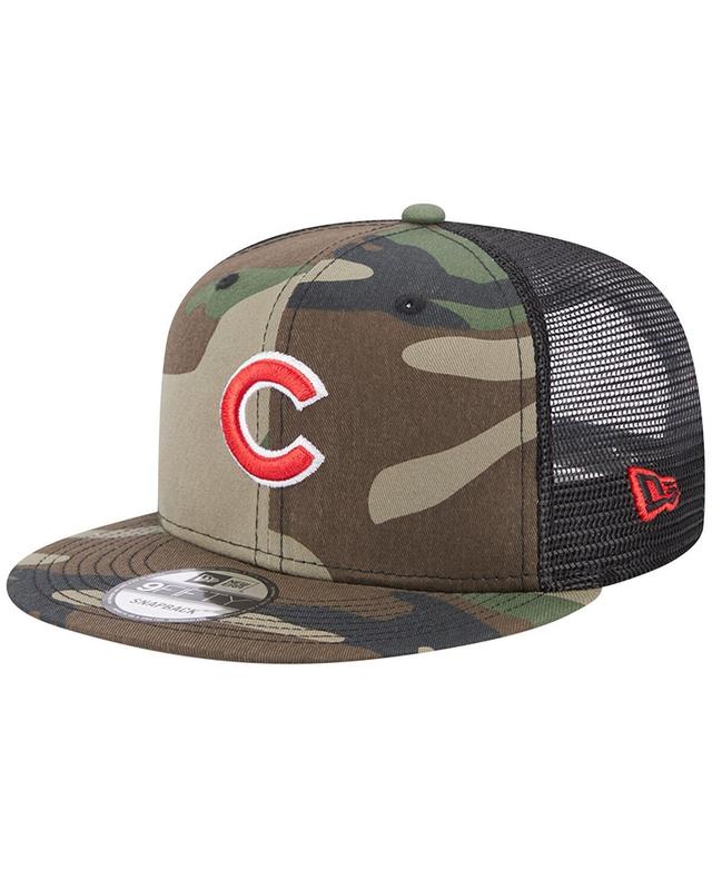 Mens New Era Camo Chicago Cubs Trucker 9FIFTY Snapback Hat Product Image