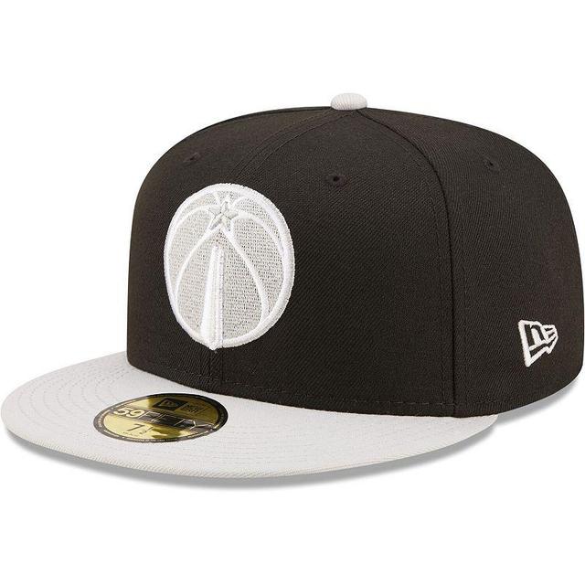 Mens New Era Black/Gray Washington Wizards Two-Tone Color Pack 59FIFTY Fitted Hat Product Image