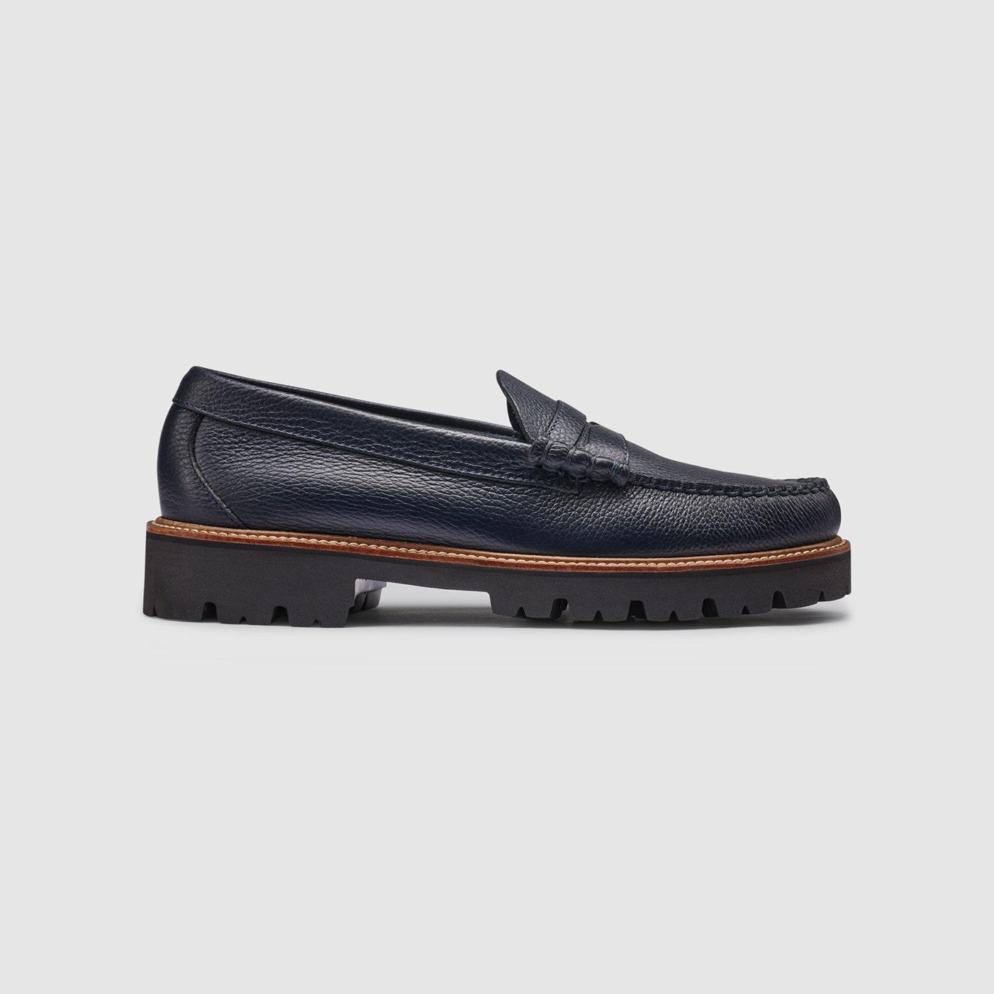 G.H.BASS | Mens Larson Softy Super Lug Weejuns Loafer Shoes | Black | Size 12 Product Image