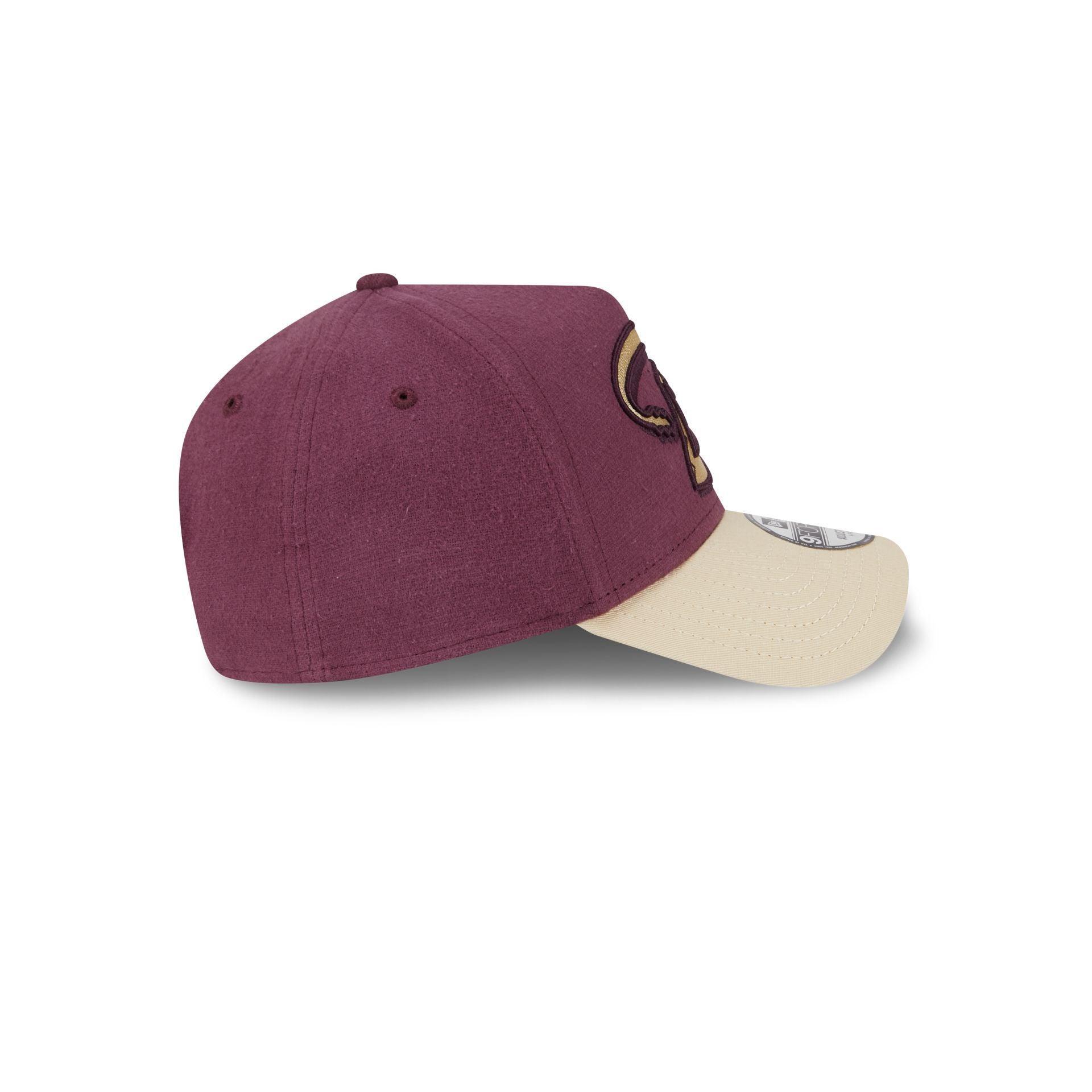 Arizona Diamondbacks Moleskin Crown Maroon 9FORTY A-Frame Snapback Hat Male Product Image