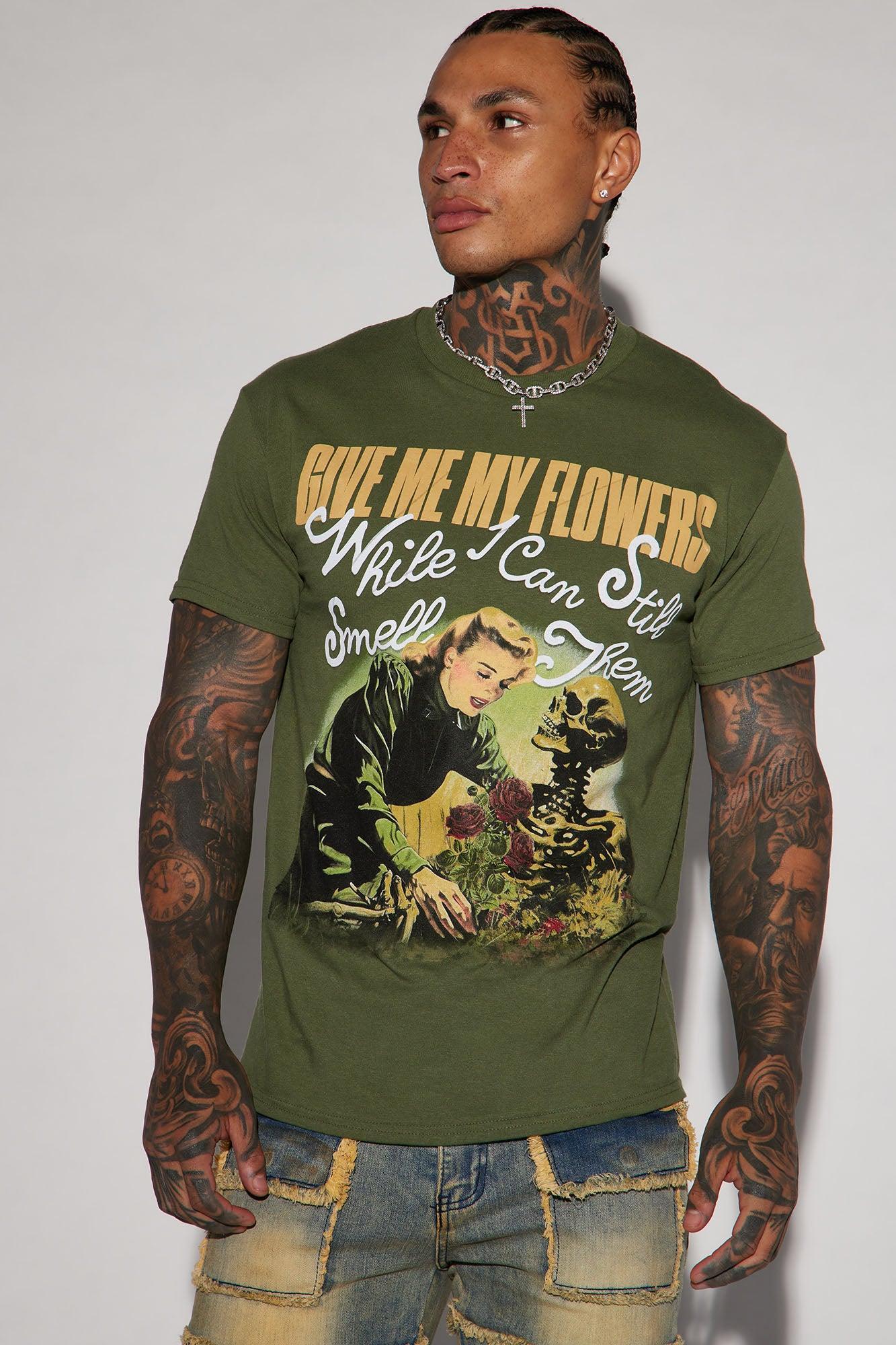 Give Me My Flowers Short Sleeve Tee - Hunter Product Image