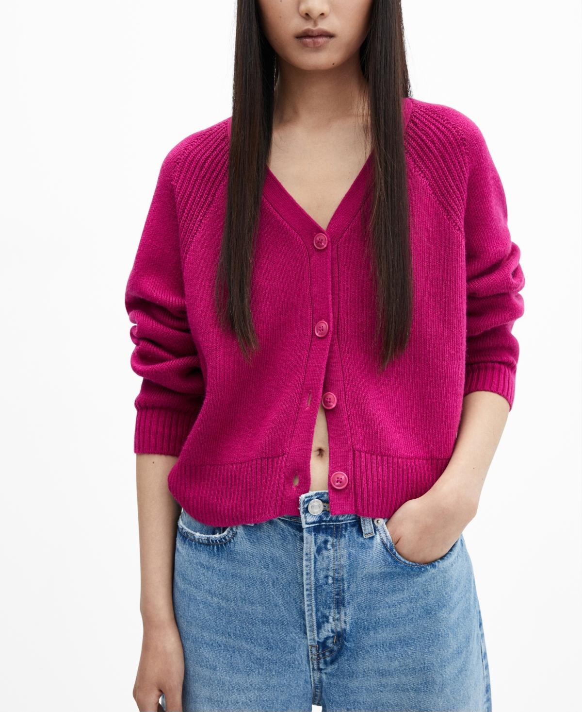 Mango Womens Button Knit Cardigan Product Image