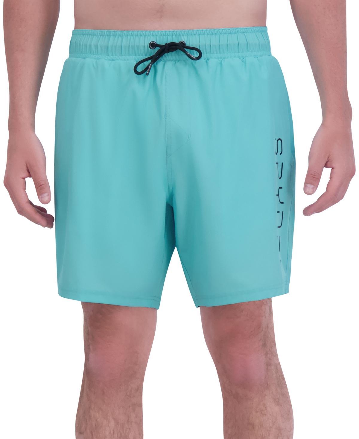 Spyder Mens Stretch Twill-Print 7 Swim Trunks with Compression Liner Product Image