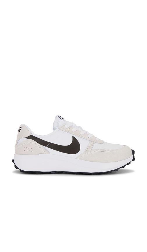 NIKE White & Beige Waffle Nav Sneakers Product Image