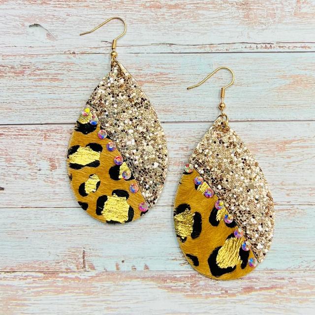 Gilded Leopard Earrings Product Image