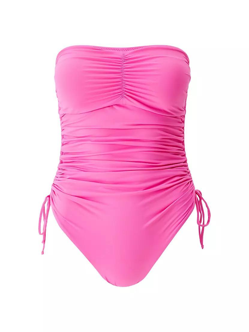 Sydney Ruched Strapless Bandeau One-Piece Swimsuit Product Image