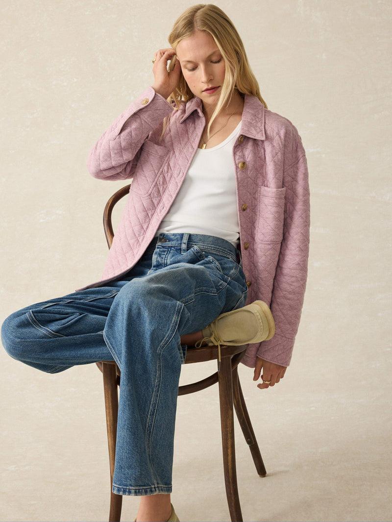 Epic Quilted Fleece Shirt Jacket - Orchid Heather Product Image