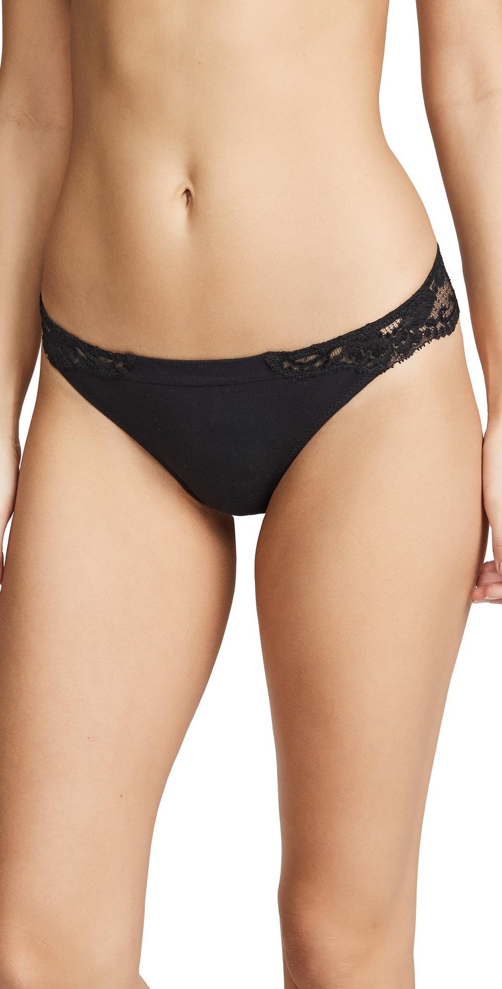 Womens Souple Leavers Lace Thong Product Image