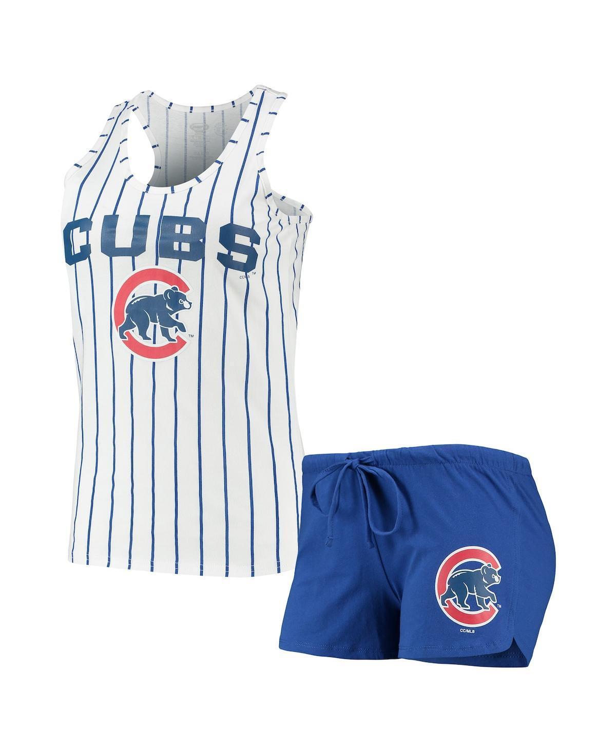 Womens Concepts Sport Royal/White Chicago Cubs Vigor Racerback Tank Top & Shorts Sleep Set Product Image