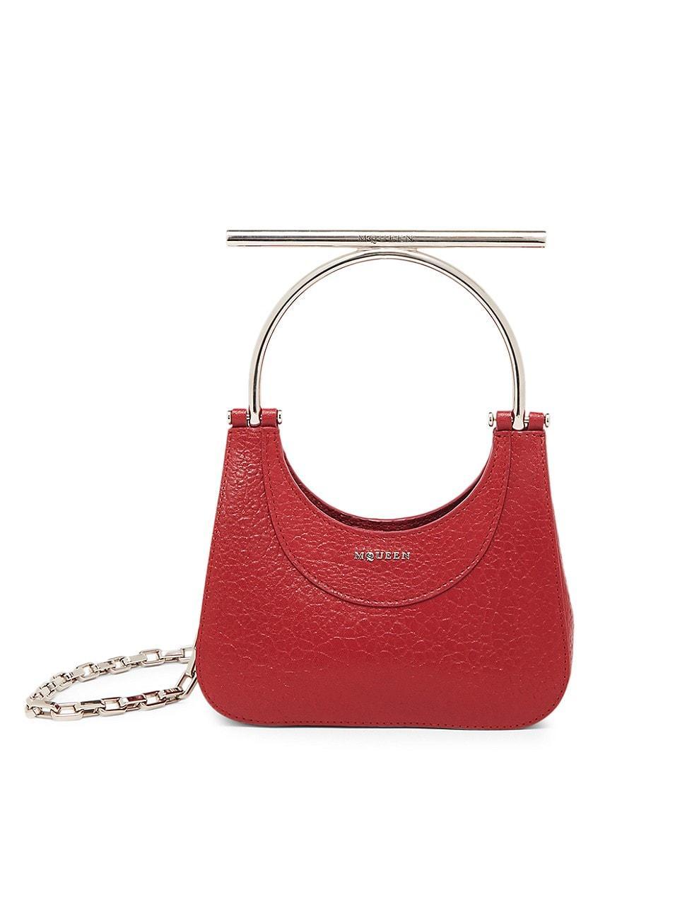 Womens Mini Cross-Bar Leather Shoulder Bag Product Image