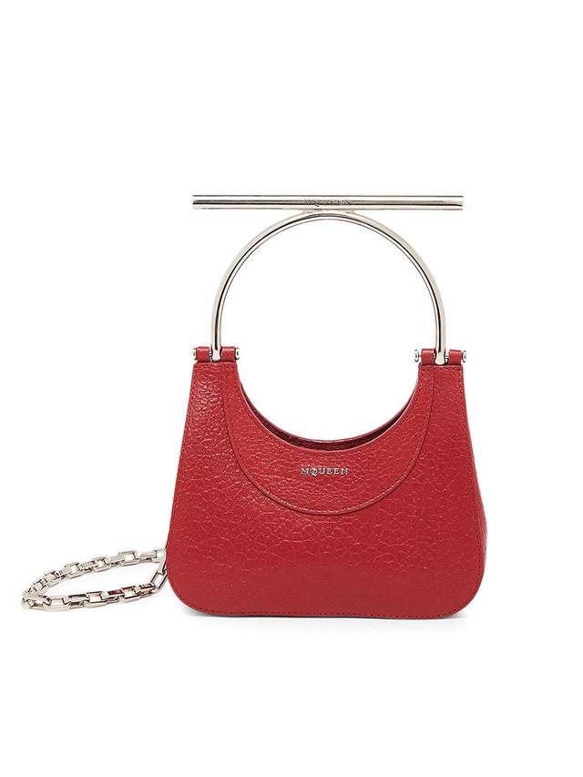 Womens Mini Cross-Bar Leather Shoulder Bag Product Image