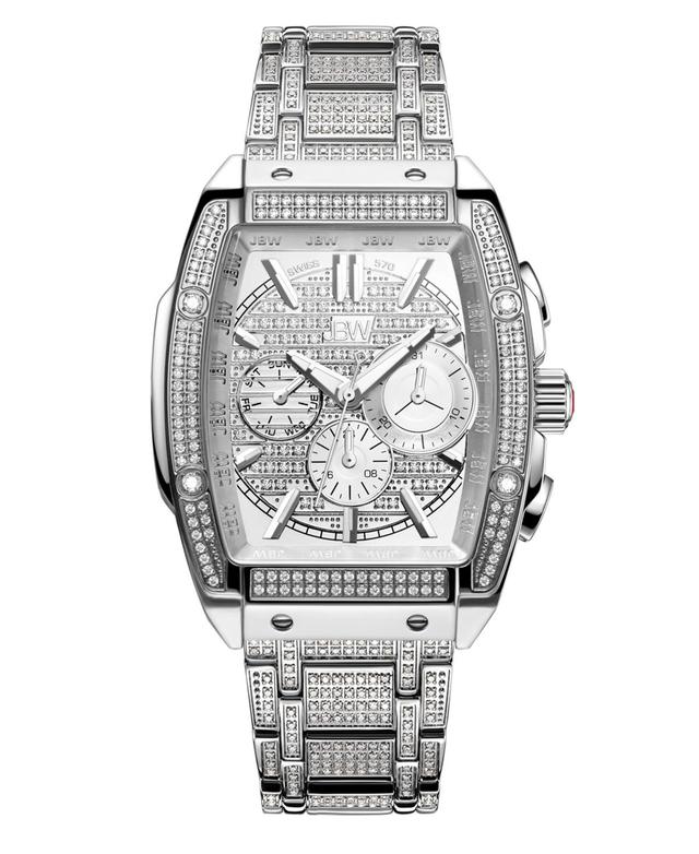 Jbw Mens Echelon Platinum Series Diamond (3 ct. t.w.) Stainless Steel Watch, 41Mm Product Image