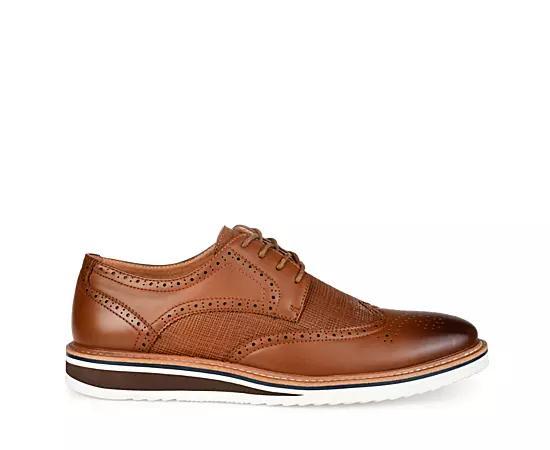 Vance Co. Warrick Mens Wingtip Derby Shoes Red Product Image