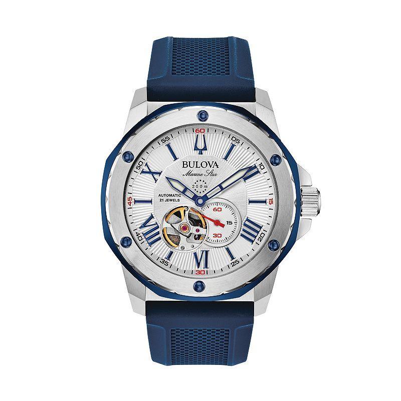 Bulova Mens Marine Star Automatic Watch - 98A225 Blue Product Image