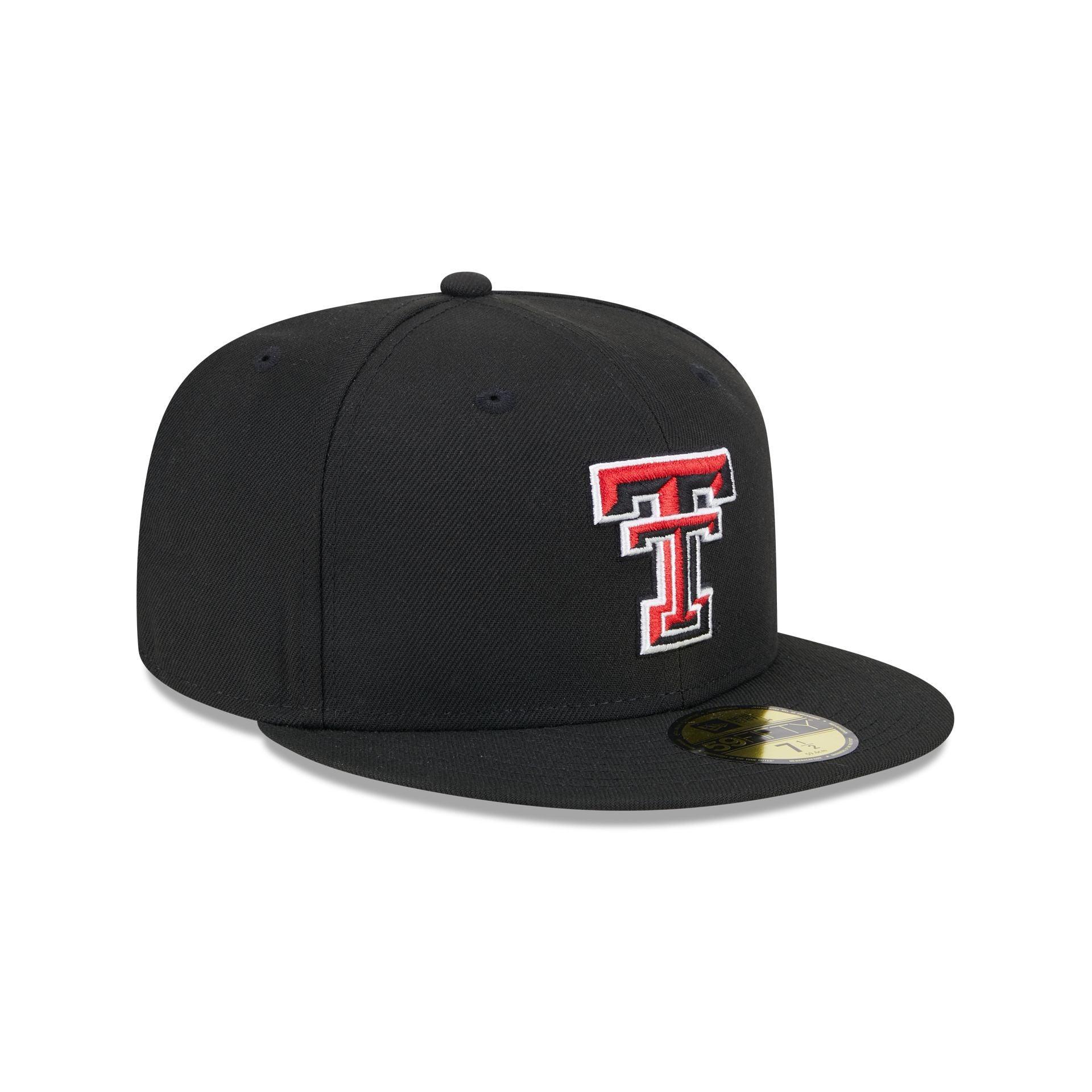 Texas Tech Red Raiders Black 59FIFTY Fitted Hat Male Product Image