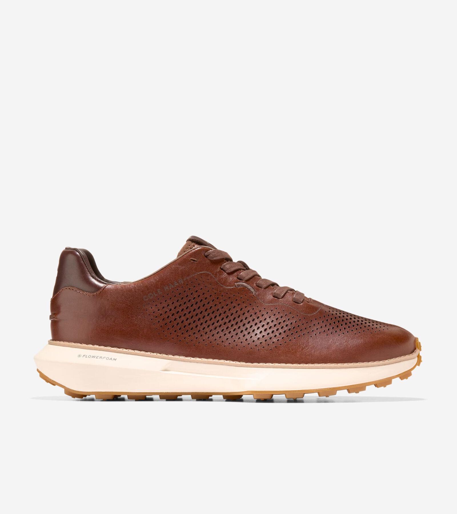 Cole Haan Mens GrandPr Ashland Laser Perf Sneaker - Brown Size 7 Product Image