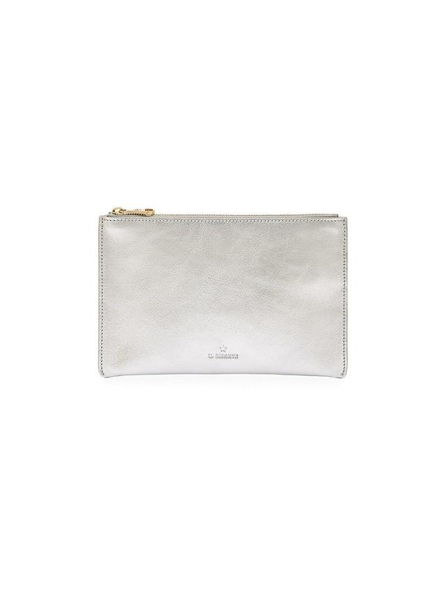 Womens Oliveta Leather Zip Pouch Product Image