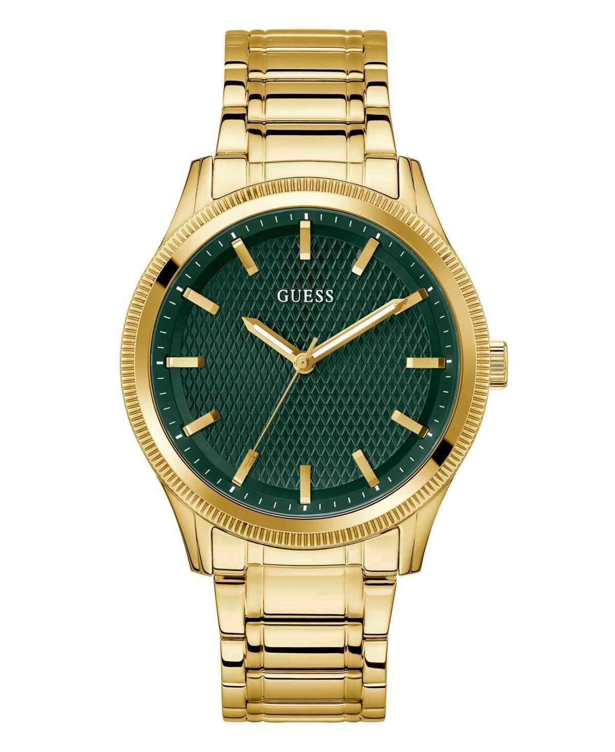 Guess Mens Analog Gold-Tone Stainless Steel Watch 44mm Product Image