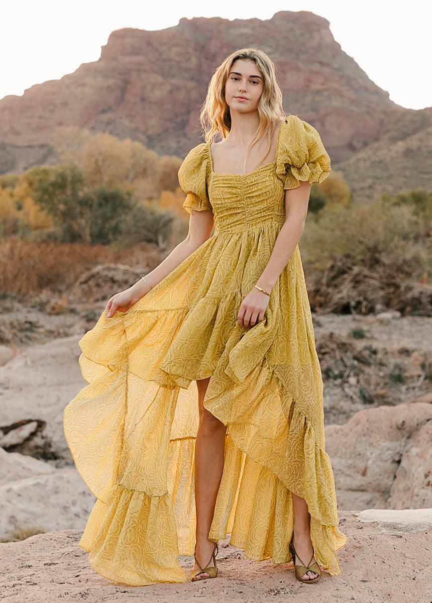 Swan Impact Dress in Citron Product Image