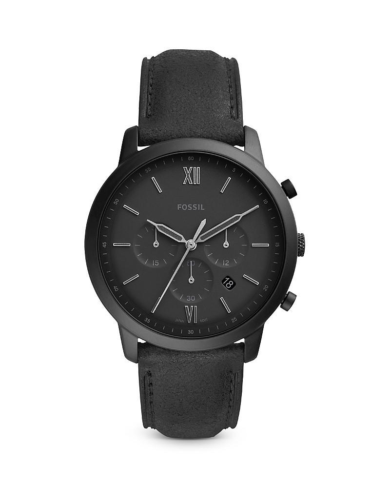 Fossil Neutra Chronograph Black Leather Watch Product Image