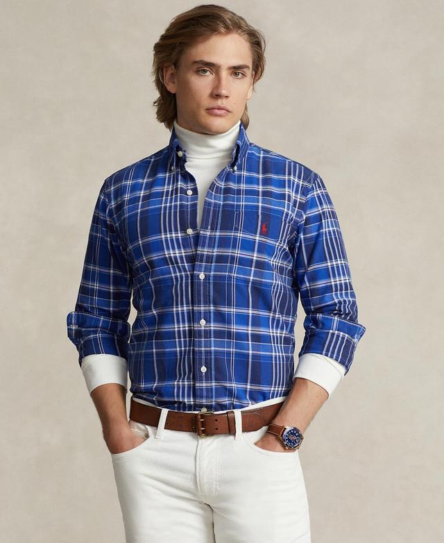 Men's Classic-fit Plaid Oxford Shirt In Blue Multi Product Image