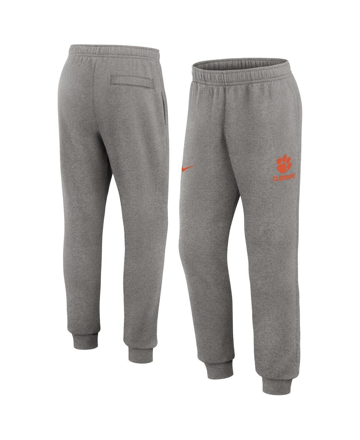 Nike Mens Heather Gray Clemson Tigers Primetime Club Fleece Jogger Pants Product Image