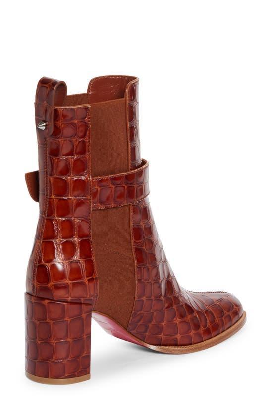 Croc Embossed Chelsea Boot In Brown Product Image