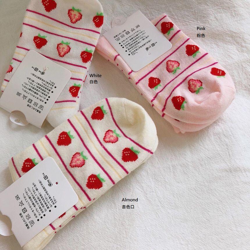 Strawberry Patterned Socks Product Image