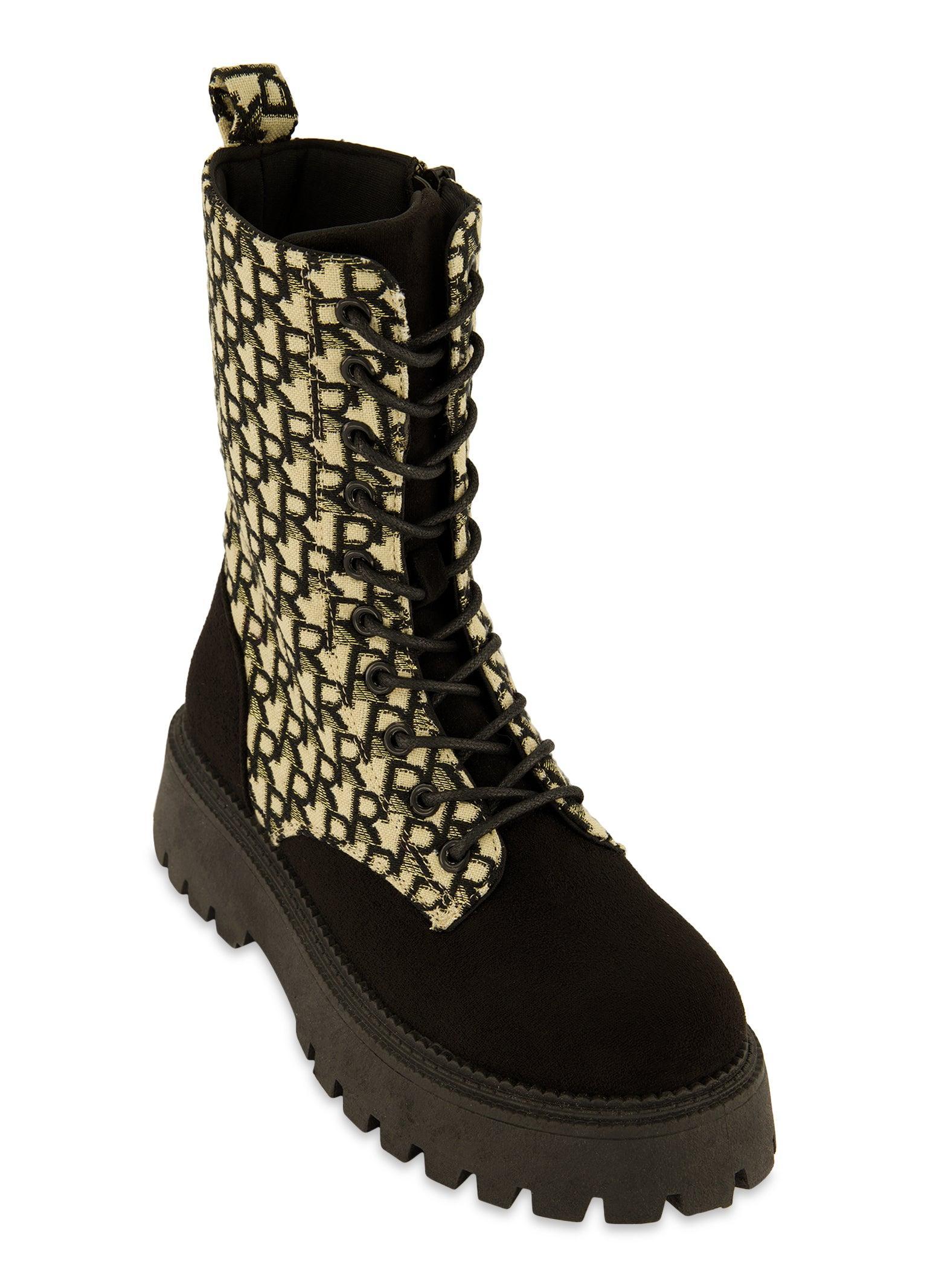 Womens Low Platform Combat Boots Product Image