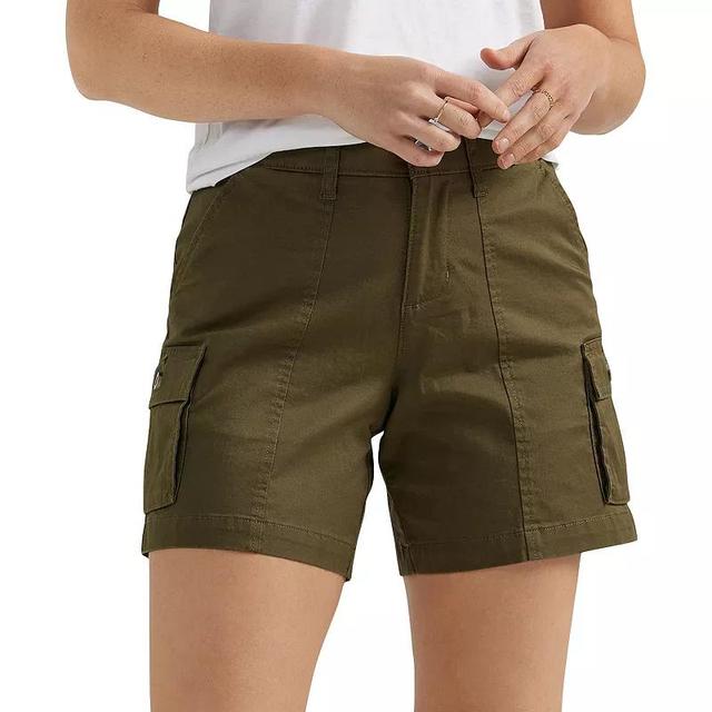 Womens Lee Ultra Lux FLEX TO GO Cargo Shorts Olive Black Product Image