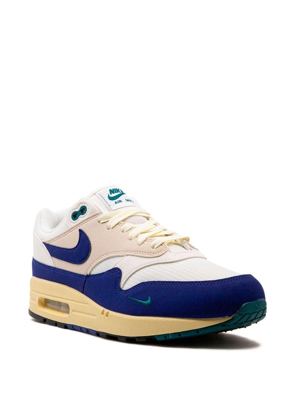 Air Max 1 "athletic Department Deep Royal Blue" Sneakers In White Product Image