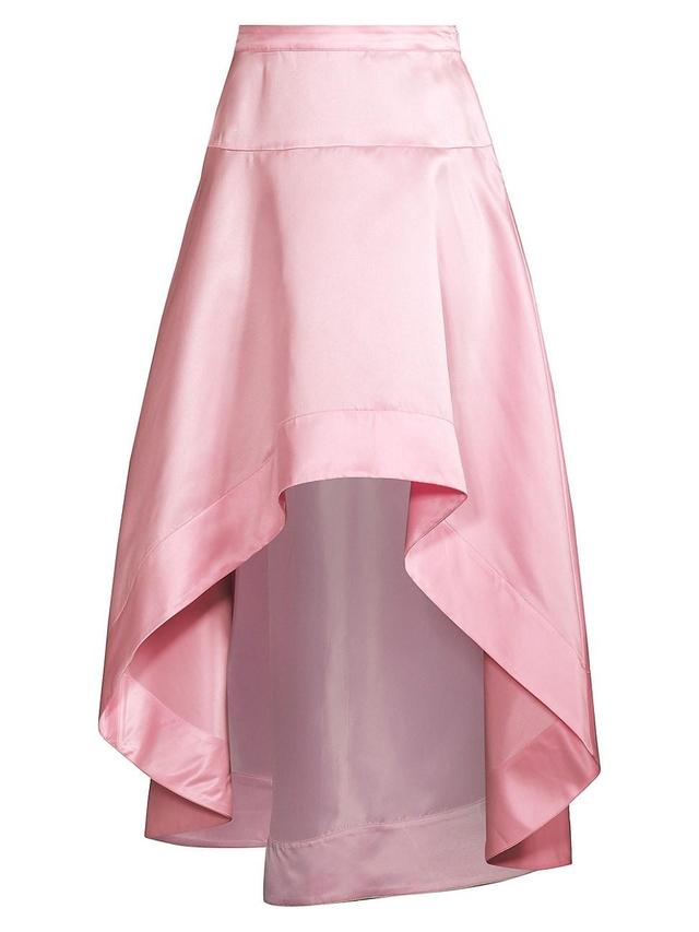 Womens Satin High-Low Skirt Product Image