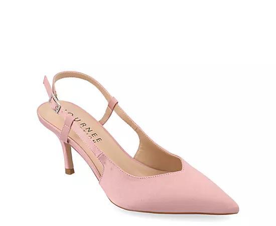 Journee Collection Knightly Womens Slingback Heels Pink Product Image