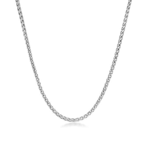 Men's 3.0mm Wheat Chain Necklace in Solid Stainless Steel - 22" Product Image