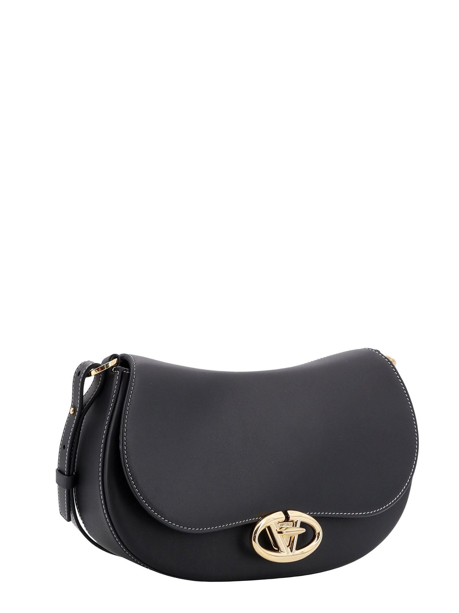 Vlogo Saddle Shoulder Bag In Black Product Image