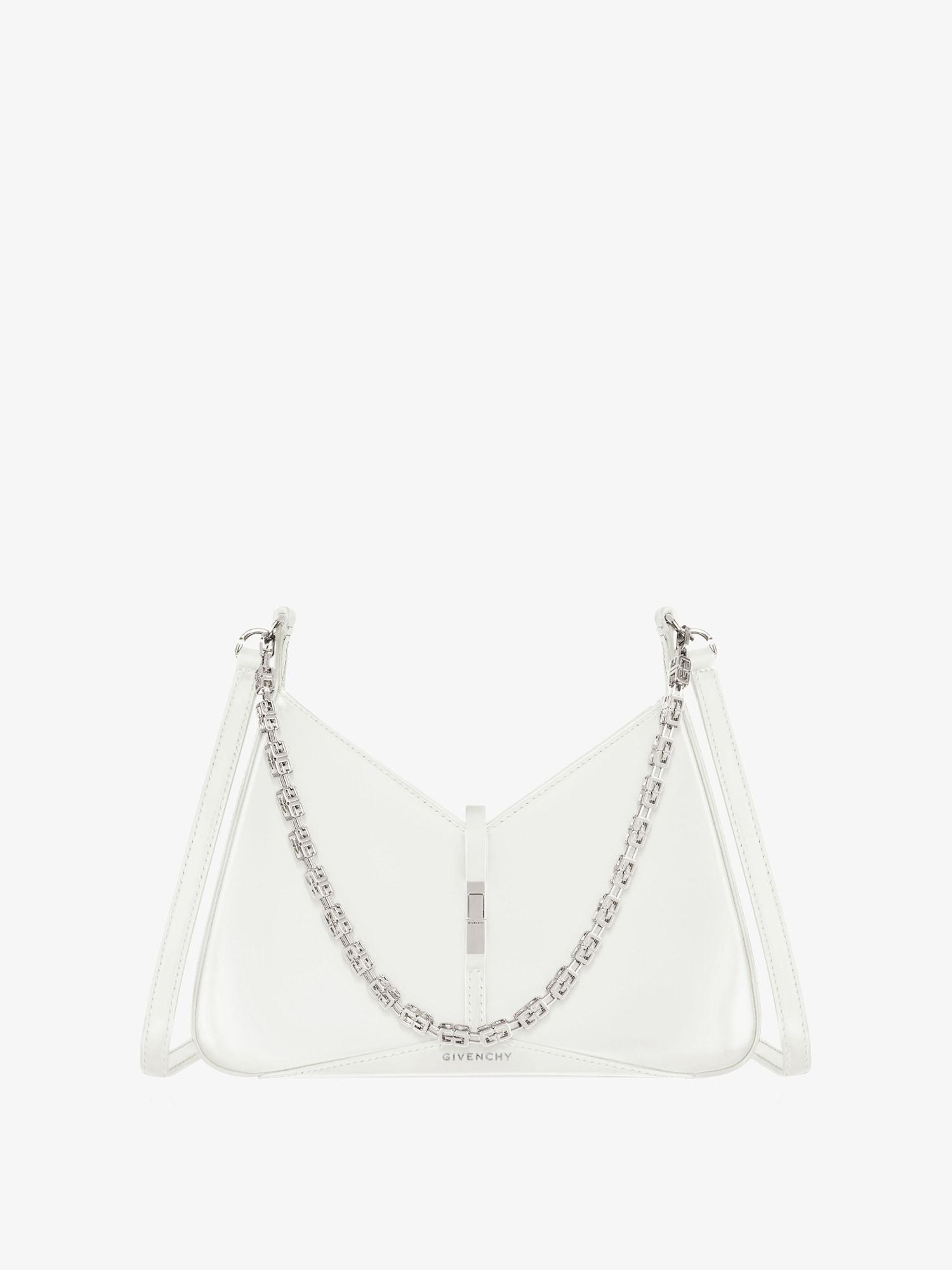 Small Cut Out bag in shiny leather with chain Product Image