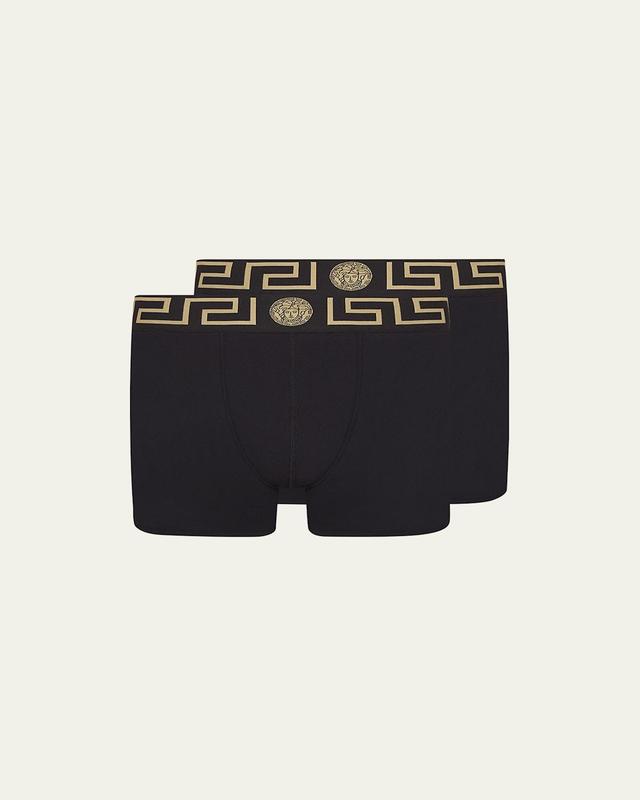 Two-Pack Greca Border Long Boxer Trunks Product Image