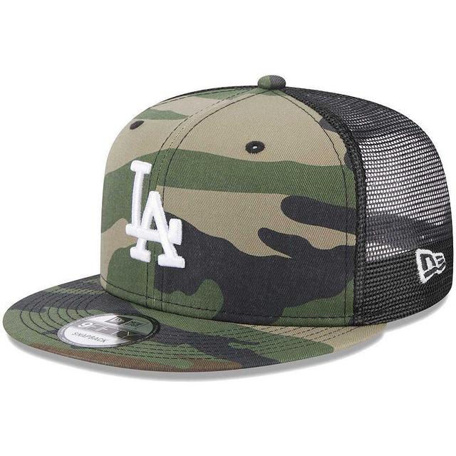 Mens New Era Camo Los Angeles Dodgers Trucker 9FIFTY Snapback Hat Product Image