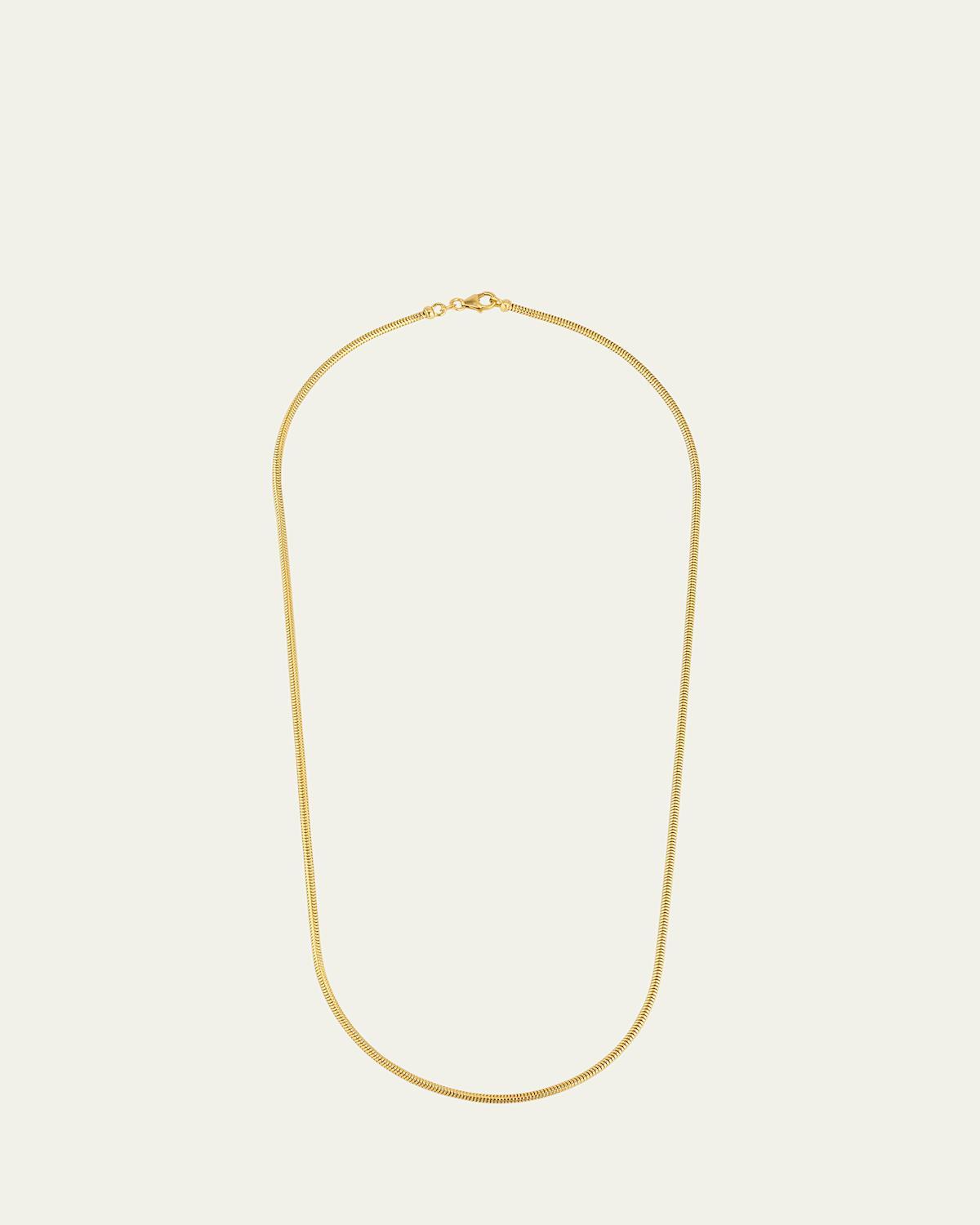 Mens 14K Yellow Gold Thick Snake Chain Necklace, 24L Product Image