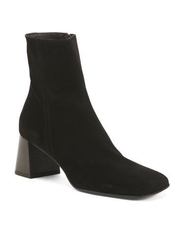 Suede Zoan Block Heel Booties for Women product image