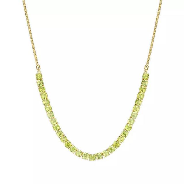 18K Gold Over Silver Genuine Peridot Necklace, Womens Gold Tone Product Image