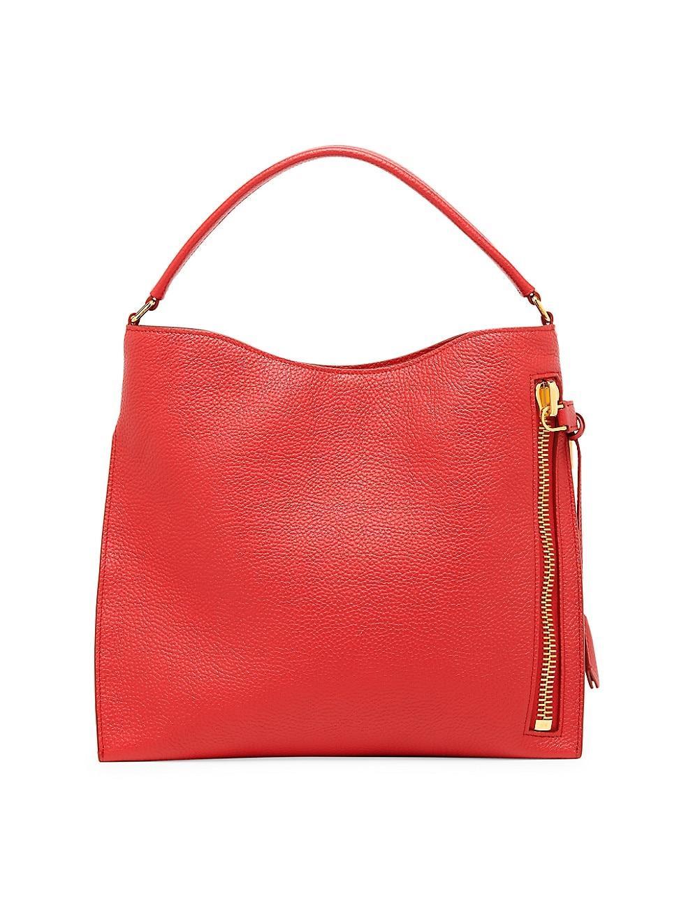 TOM FORD Small Alix Grain Leather Hobo Bag Product Image