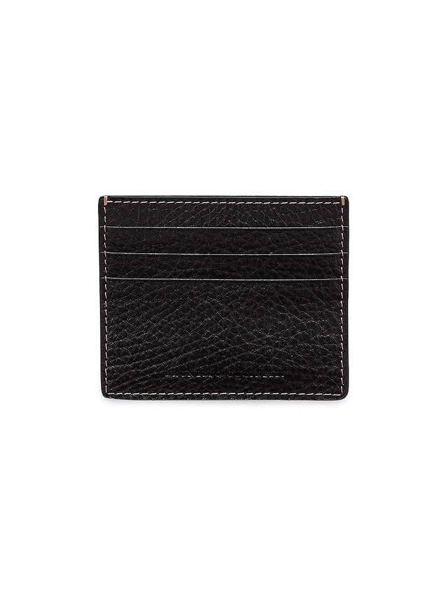 Mens Grained Calfskin Mini Card Case Product Image