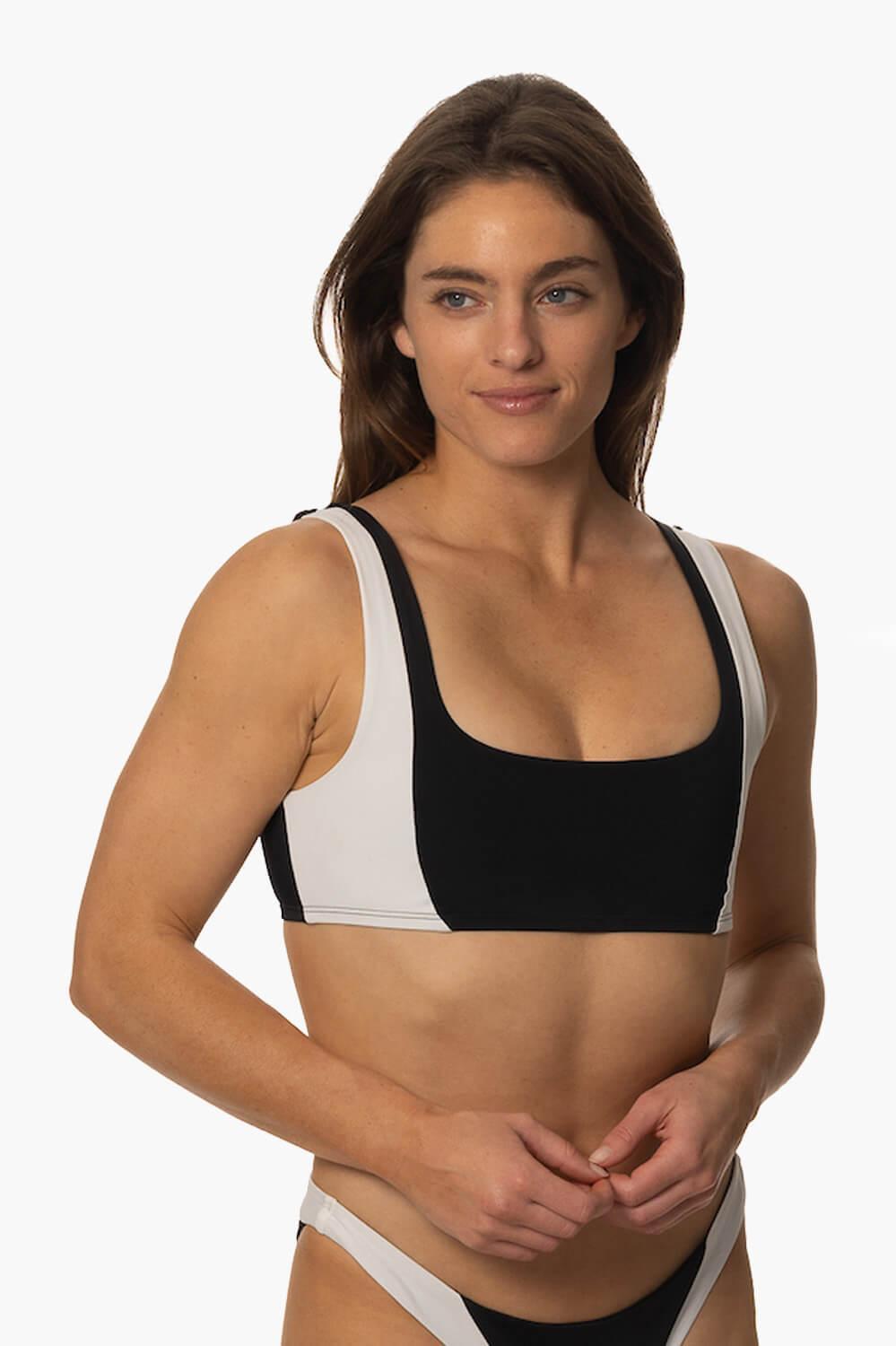 Paige Bikini Top - Black & White Female Product Image