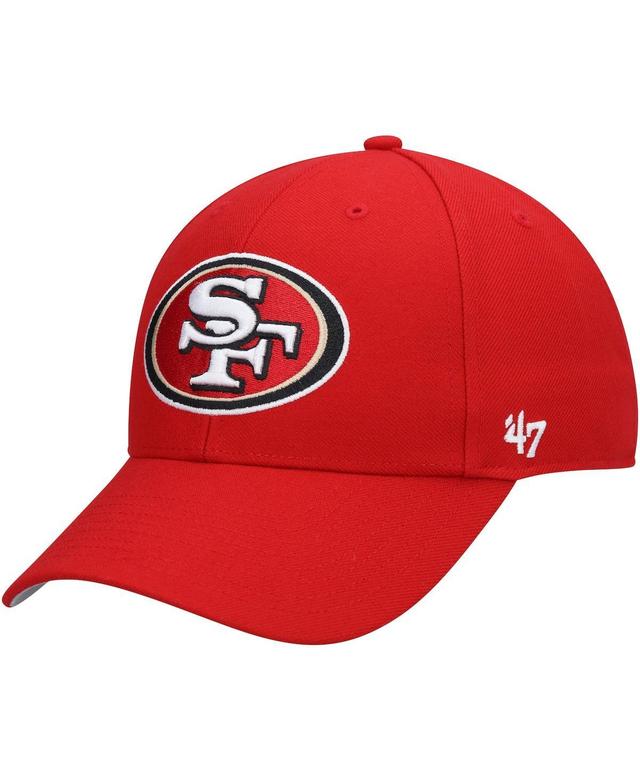 Mens 47 Brand Scarlet San Francisco 49ers Logo Mvp Adjustable Hat Product Image