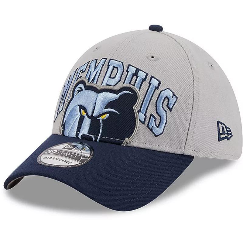 Mens New Era Gray/Navy Memphis Grizzlies Tip-Off Two-Tone 39THIRTY Flex Hat Product Image