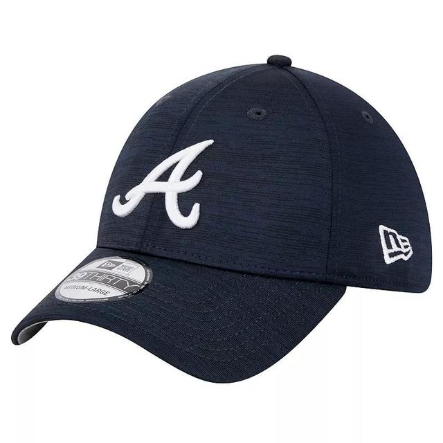 Mens New Era Atlanta Braves Tech 39THIRTY Flex Hat Blue Product Image