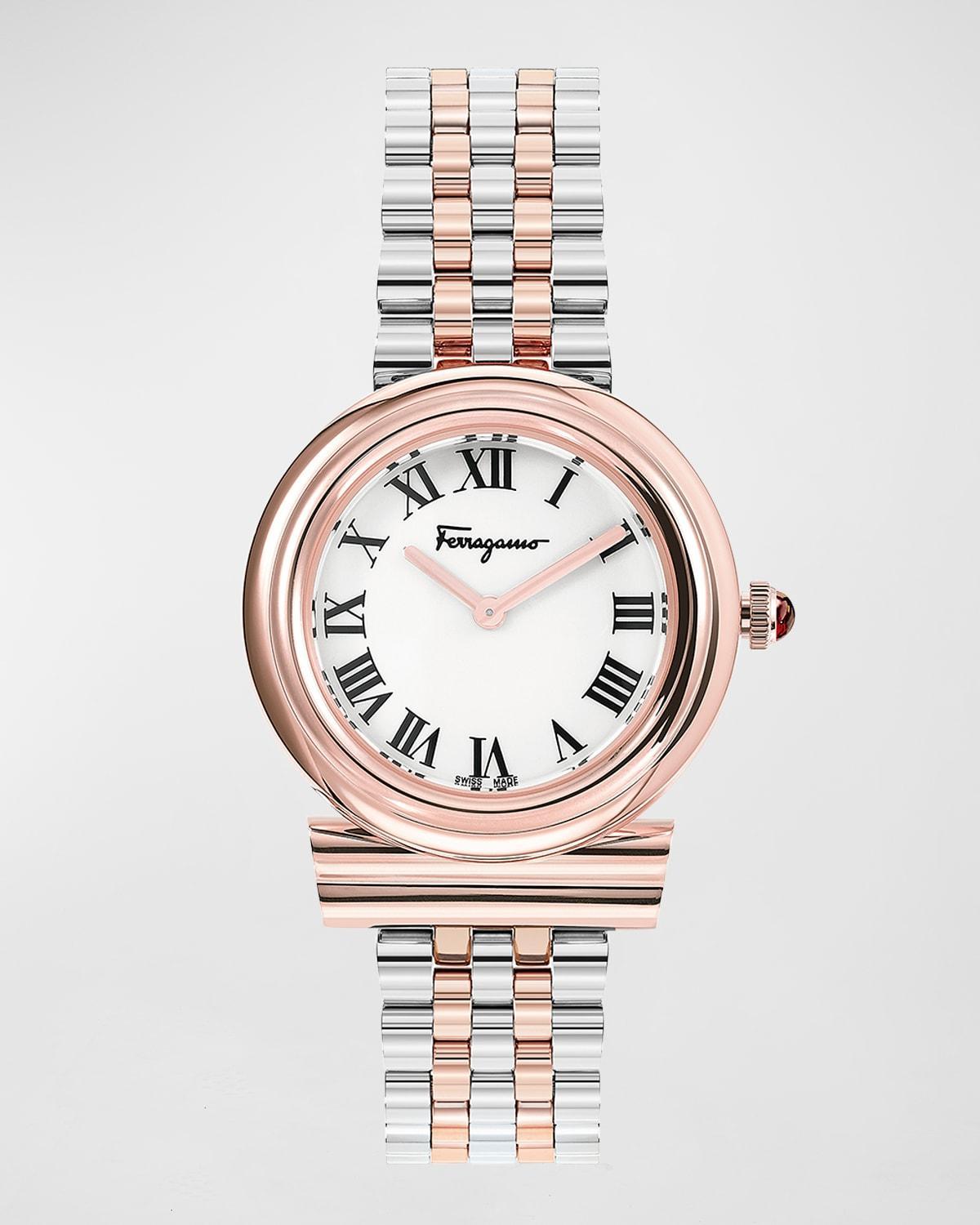 Gancini Watch with Bracelet Strap, Rose Gold/Stainless Steel Product Image